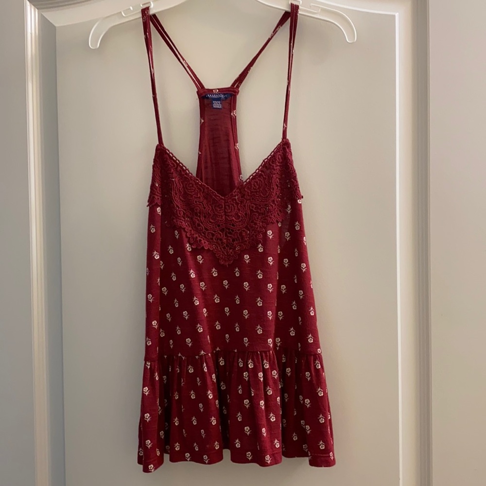 Aeropostal Tank Top with flowers and lace